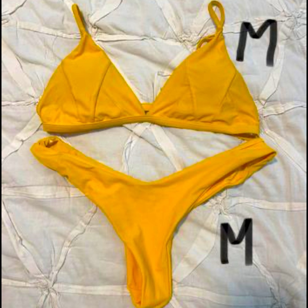 Yellow Zaful bikini size medium